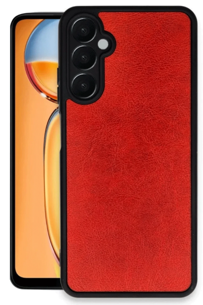 Newface Samsung Galaxy S24 FE Kılıf Aras Deri Kapak - Kırmızı resmi