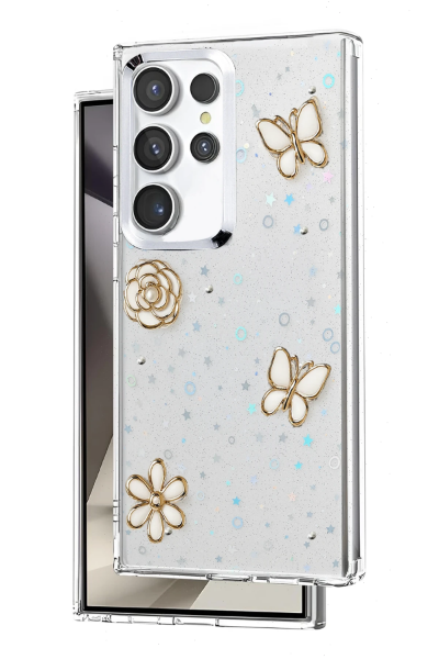 Newface Samsung Galaxy S23 Ultra Fiyonk Desenli Kapak - Desen 10 resmi