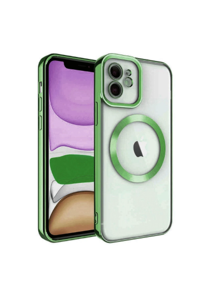 Newface iPhone 11 Kılıf Kross Magneticsafe Kapak - Koyu Yeşil resmi