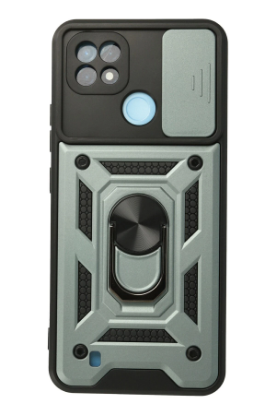 Newface Realme C21 Kılıf Pars Lens Yüzüklü Silikon - Yeşil resmi