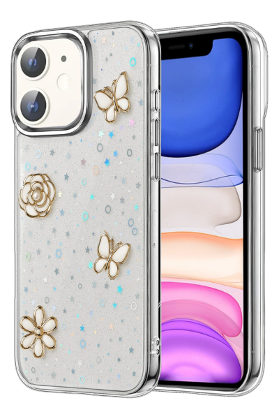 Newface Apple iPhone 12 Fiyonk Desenli Kapak - Desen 10 resmi