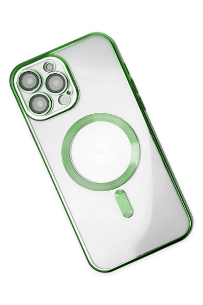 Newface iPhone 14 Pro Kılıf Kross Magneticsafe Kapak - Koyu Yeşil resmi