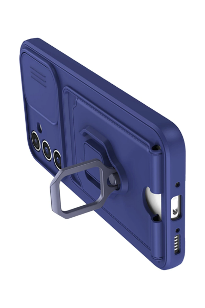 Newface Samsung Galaxy A26 Kılıf Zuma Kartvizitli Yüzüklü Silikon - Lacivert resmi