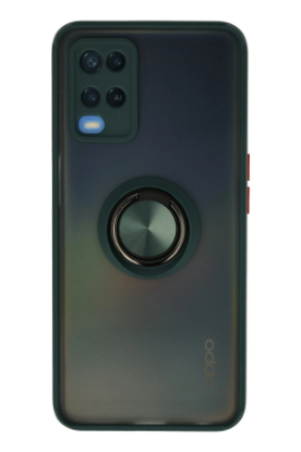 Newface Oppo A54 4G Kılıf Montreal Yüzüklü Silikon Kapak - Yeşil resmi