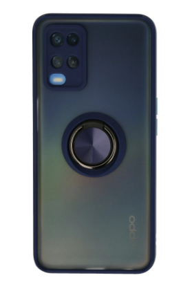 Newface Oppo A54 4G Kılıf Montreal Yüzüklü Silikon Kapak - Lacivert resmi