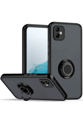 Newface Samsung Galaxy A06 Kılıf Montreal Yüzüklü Silikon Kapak - Siyah resmi