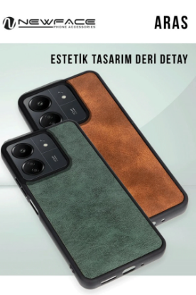Newface Samsung Galaxy A26 Kılıf Aras Deri Kapak - Siyah resmi