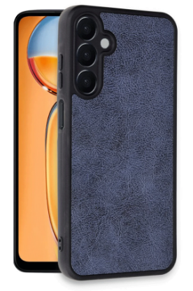 Newface Samsung Galaxy A36 Kılıf Aras Deri Kapak - Lacivert resmi