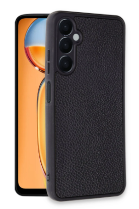 Newface Samsung Galaxy A56 Kılıf Aras Deri Kapak - Siyah resmi