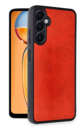 Newface Samsung Galaxy A56 Kılıf Aras Deri Kapak - Kırmızı resmi