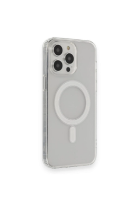 Newface iPhone 13 Pro Max Kılıf Matte Şeffaf Magneticsafe - Şeffaf resmi