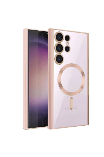 Newface Samsung Galaxy S22 Ultra Kılıf Kross Magneticsafe Kapak - Rose resmi