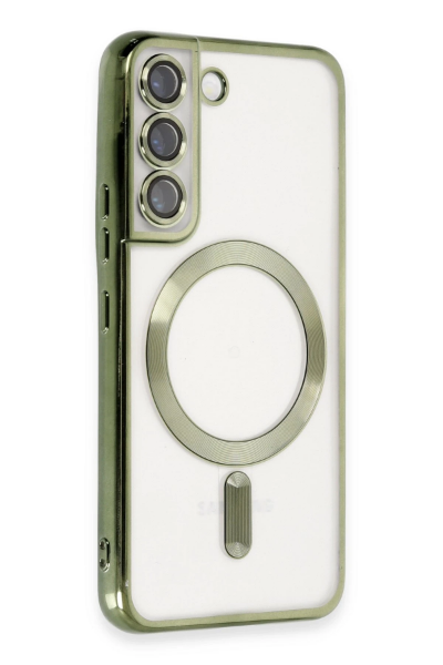 Newface Samsung Galaxy S22 Kılıf Kross Magneticsafe Kapak - Koyu Yeşil resmi