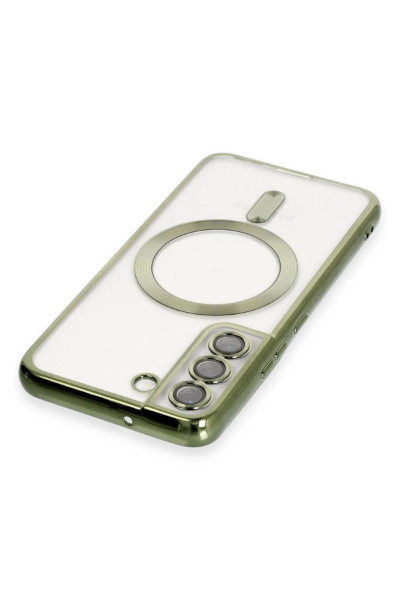 Newface Samsung Galaxy S22 Kılıf Kross Magneticsafe Kapak - Koyu Yeşil resmi