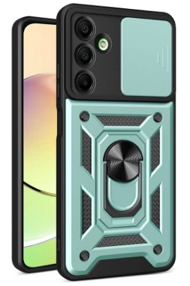 Newface Samsung Galaxy A56 Kılıf Pars Lens Yüzüklü Silikon - Yeşil resmi