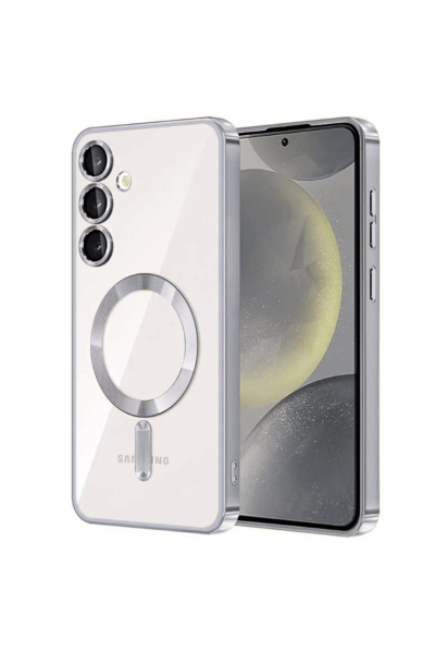 Newface Samsung Galaxy S23 Kılıf Kross Magneticsafe Kapak - Gümüş resmi