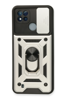 Newface Realme C11 2021 Kılıf Pars Lens Yüzüklü Silikon - Gümüş resmi