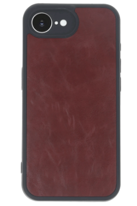 Newface iPhone 16E Kılıf Aras Deri Kapak - Bordo resmi