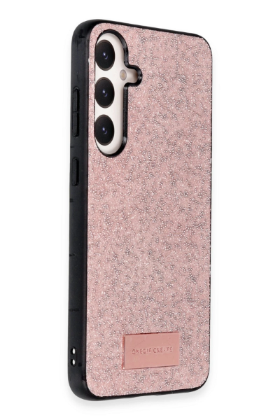 Onegif Samsung Galaxy A55 5G Bright Simli Kapak - Pembe resmi