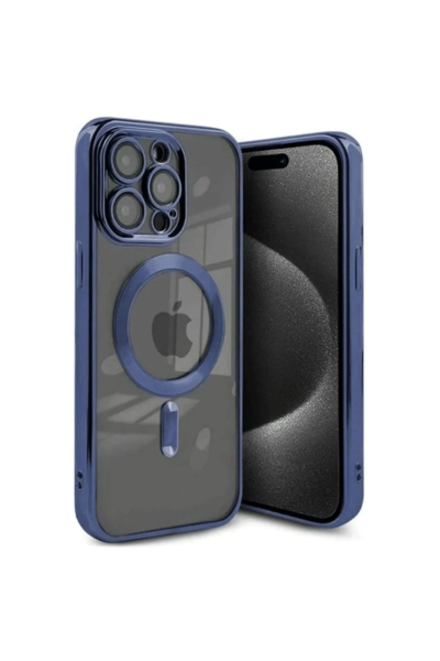 Newface iPhone 15 Pro Kılıf Kross Magneticsafe Kapak - Lacivert resmi
