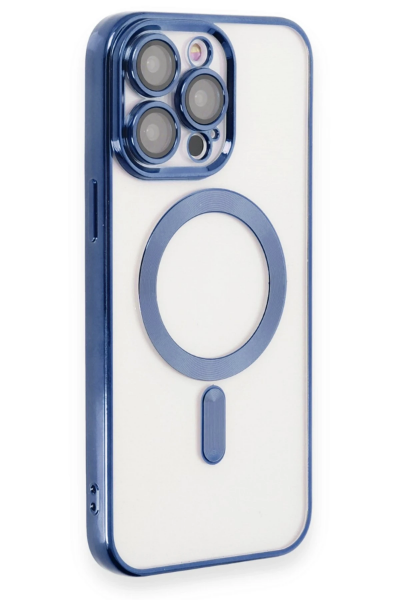 Newface iPhone 15 Pro Kılıf Kross Magneticsafe Kapak - Lacivert resmi