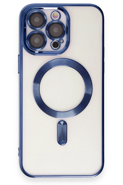 Newface iPhone 15 Pro Kılıf Kross Magneticsafe Kapak - Lacivert resmi