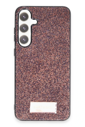 Onegif Samsung Galaxy A34 5G Bright Simli Kapak - Derin Mor resmi