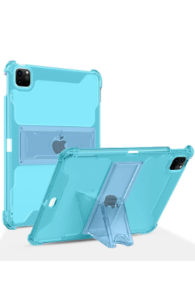 Newface iPad Mini 6 Kılıf Anti Şeffaf Standlı Tablet Silikon - Mavi resmi