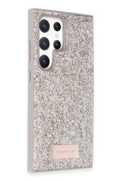 Onegif Samsung Galaxy S23 Ultra Bright Simli Kapak - Gold resmi