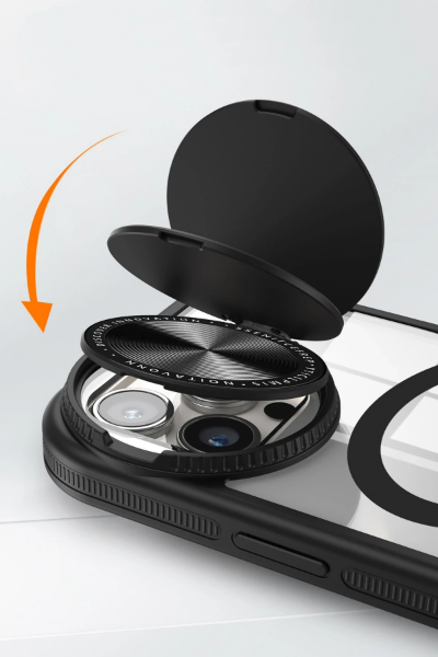 Newface iPhone 15 Pro Kılıf Teleskop Lens Magsafe Silikon Kapak - Lacivert resmi