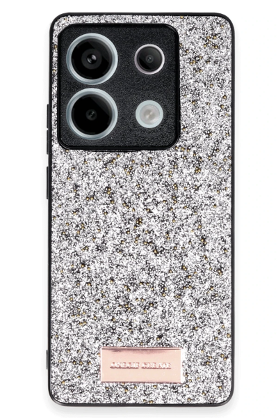 Onegif Xiaomi Redmi Note 13 Pro 5G Bright Simli Kapak - Gümüş resmi