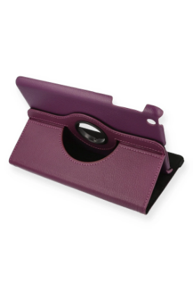 Newface iPad Mini 1 Kılıf 360 Tablet Deri Kılıf - Mürdüm resmi