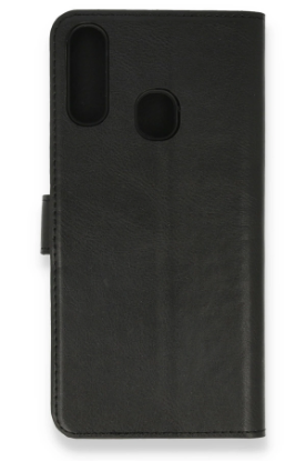 Newface Samsung Galaxy A20S Kılıf Trend S Plus Kapaklı Kılıf - Siyah resmi