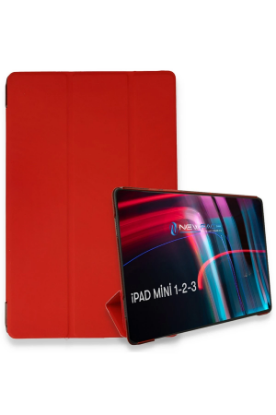 Newface iPad Mini 3 Kılıf Tablet Smart Kılıf - Kırmızı resmi