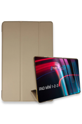 Newface iPad Mini 3 Kılıf Tablet Smart Kılıf - Gold resmi