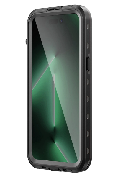 Newface iPhone 14 Pro Max Kılıf Red Pepper Magneticsafe Su Geçirmez Kılıf - Siyah-Gri resmi