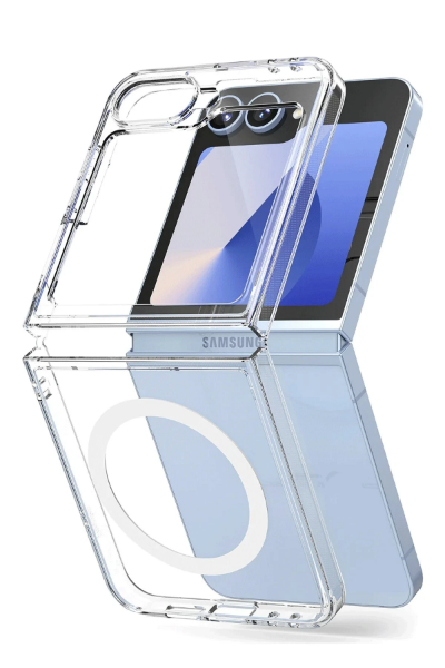 Newface Samsung Galaxy Z Flip 7 Kılıf Magneticsafe Şeffaf Silikon - Şeffaf resmi