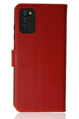 Newface Samsung Galaxy A03S Kılıf Trend S Plus Kapaklı Kılıf - Kırmızı resmi