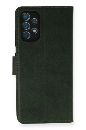 Newface Samsung Galaxy A73 5G Kılıf Trend S Plus Kapaklı Kılıf - Yeşil resmi