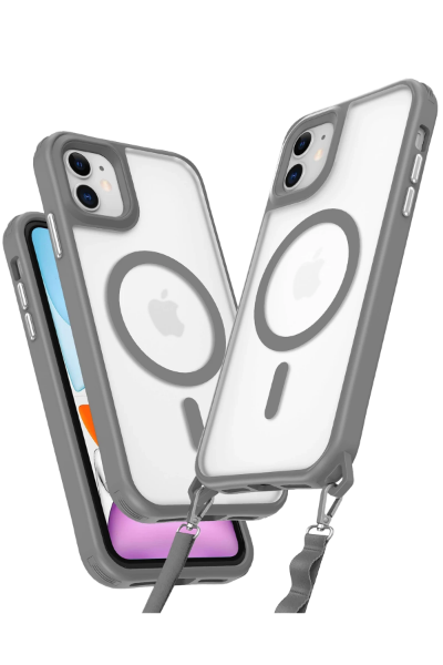 Newface iPhone 12 Kılıf Enka Magsafe Silikon Kılıf - Titan Gri resmi