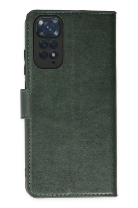Newface Xiaomi Redmi Note 11S Kılıf Trend S Plus Kapaklı Kılıf - Yeşil resmi