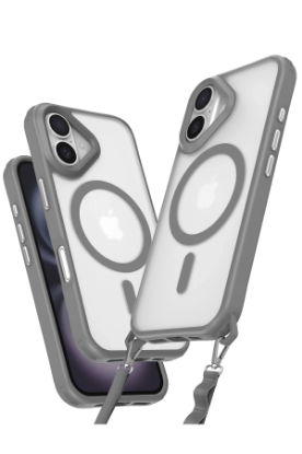 Newface iPhone 16 Kılıf Enka Magsafe Silikon Kılıf - Titan Gri resmi