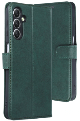 Newface Samsung Galaxy A24 4G Kılıf Trend S Plus Kapaklı Kılıf - Yeşil resmi