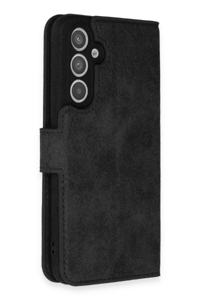 Newface Samsung Galaxy A34 5G Kılıf Trend S Plus Kapaklı Kılıf - Siyah resmi