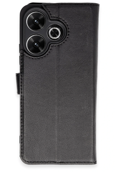Newface Xiaomi Redmi 13 4G Kılıf Trend S Plus Kapaklı Kılıf - Siyah resmi