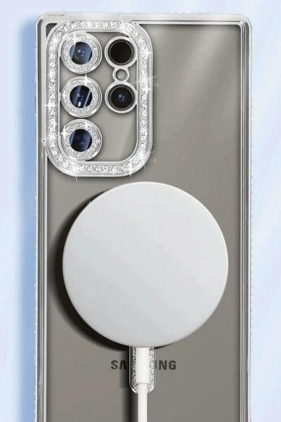 Newface Samsung Galaxy S25 Ultra Kılıf Joke Simli Magneticsafe Kılıf - Siyah resmi