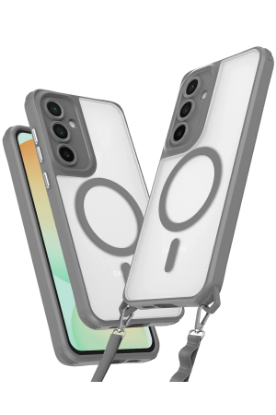 Newface Samsung Galaxy S24 FE Kılıf Enka Magsafe Silikon Kılıf - Titan Gri resmi