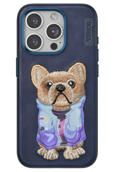 Venco iPhone 15 Pro Cute Desenli Kapak - Lacivert resmi