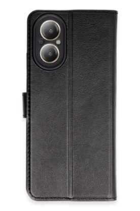 Newface Realme 12 Lite Kılıf Trend S Plus Kapaklı Kılıf - Siyah resmi