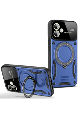 Newface Samsung Galaxy A05 Kılıf Joy Lens Standlı Kapak - Lacivert resmi